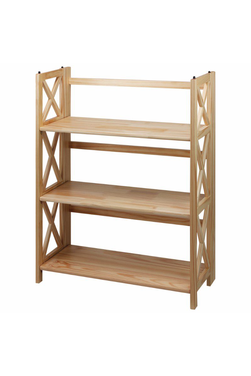 3 Shelf Folding Stackable Bookcase 27 5 Wide Casual Home 3 Shelf Folding Stackable Bookcase 27 5 Wide