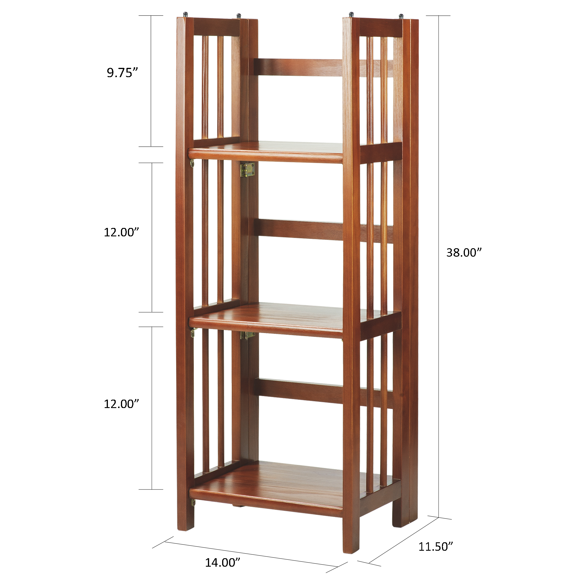 3Shelf Folding Bookcase (14″ Wide) Casual Home