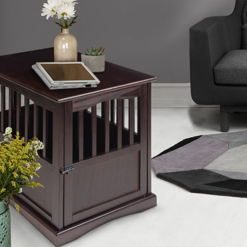 Pet Crate End Table Multiple Color Options Casual Home