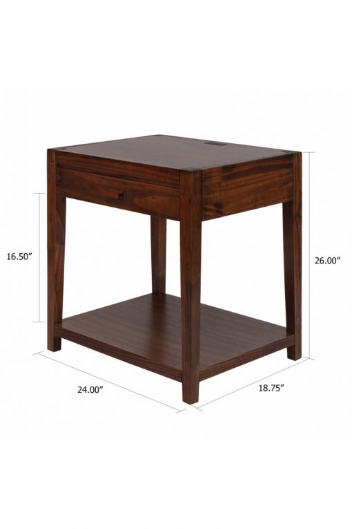 Notre Dame Nightstand with USB Ports - Casual Home