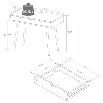 Freedom Desk Dimensions