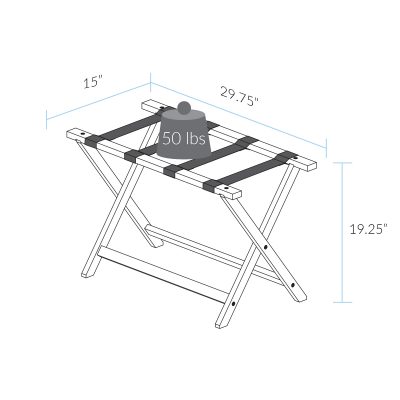 Heavy Duty 30" Extra Wide Luggage Rack