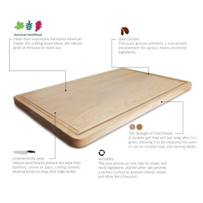 Wood cutting board features - Casual Home