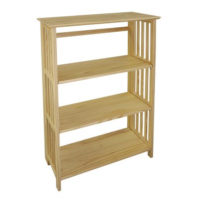 Soho Manhattan 4-Shelf Folding Bookcase 26″ Wide – Natural - Casual Home